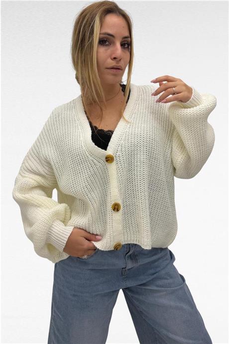 Cardigan con bottoni DRILL